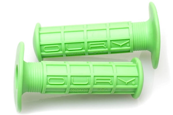 Green OURY MX Moped Grips