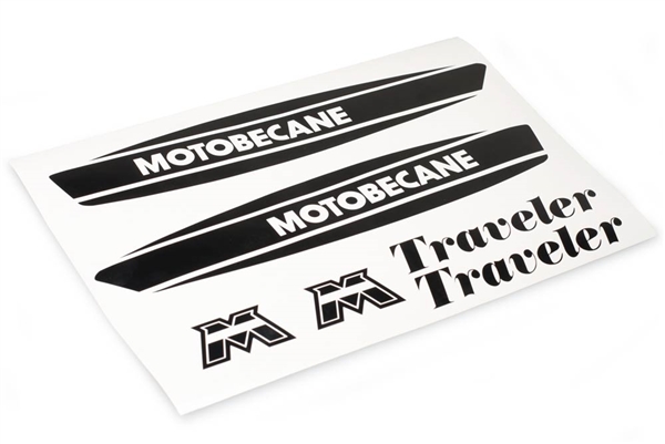 Motobecane Traveler Moped Black Gas Tank Decals