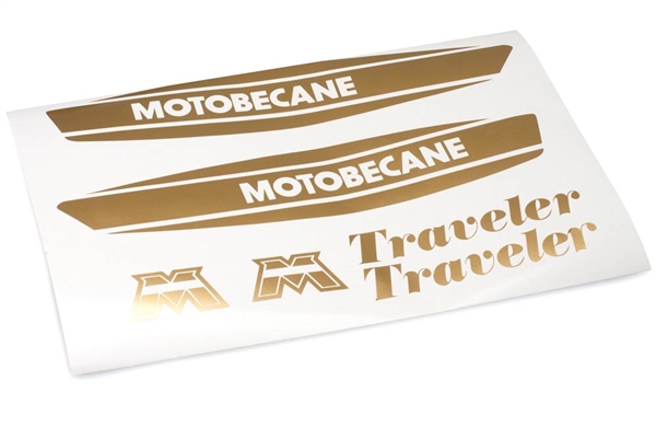 Motobecane Traveler Moped Gold Gas Tank Decals