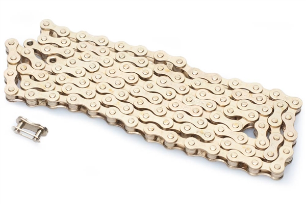 1/8" Gold Moped Pedal Chain - 112 Links