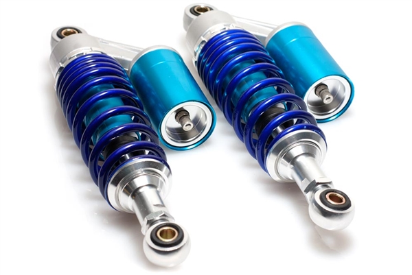 Blue Adjustable Length 280mm - 300mm Gas Moped Shocks