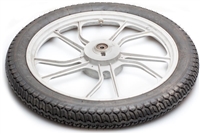 Used Tomos 16" Grey Front Mag Wheel w/ New Sava Tire
