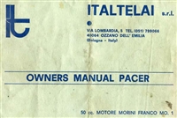Free Morini Pacer Moped Owners Manual