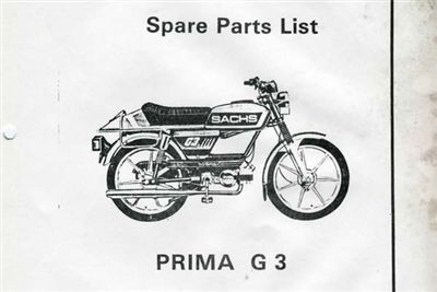 Free Sachs G3 Moped Spare Parts Catalog Manual