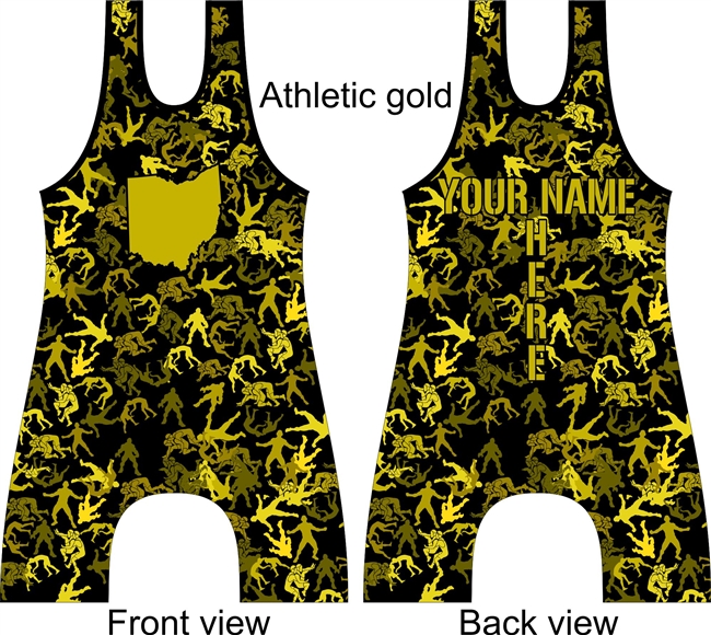 all over camo created with wrestlers in your choice of color