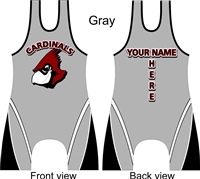 customized cardinal mascot singlet in several colors