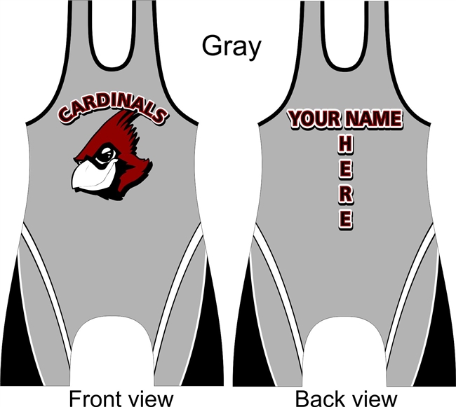 customized cardinal mascot singlet in several colors
