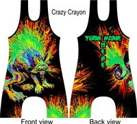 Sublimated singlet for wrestling or lifting