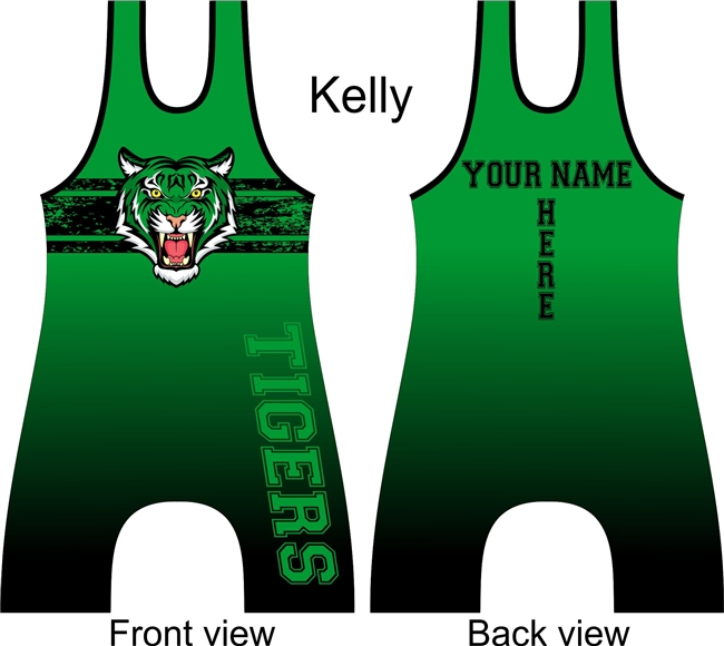 Custom sublimated old school style tiger singlet