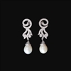 6.5-7.0mm Cultured Freshwater Pearl and Diamond Drop Earrings in 10K White Gold