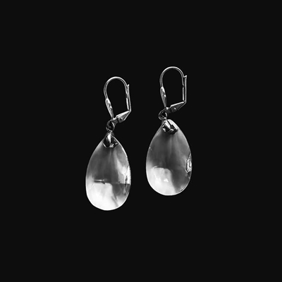 Crystal Drop Earrings in Sterling Silver