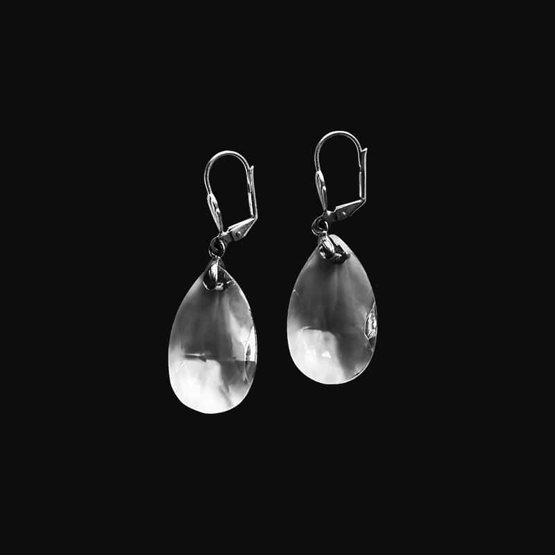 Crystal Drop Earrings in Sterling Silver