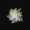 Brooch Crystal 14K Diamond Snowflake