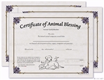 Animal Blessing Certificate
