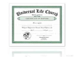 Baptism Certificate