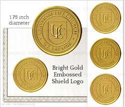 Universal Life Church certificate seal, shield style