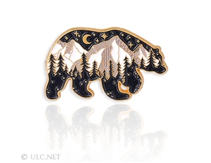 Bear Spirit Totem Landscape Pin