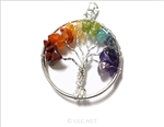 Tree of Life 7 Chakra Pendant