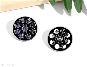 Satellite Moon Lunar Phases Pin