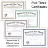 Pick Three Certificates