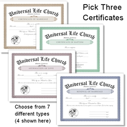 Pick Three Certificates