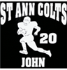 Football Run Car Window Decal