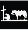 Praying Cowboy Car Window Decal