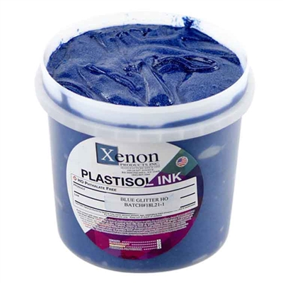 Royal Blue Glitter Screen Printing Ink