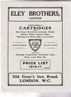 Eley Brothers, Limited, 1910-11.