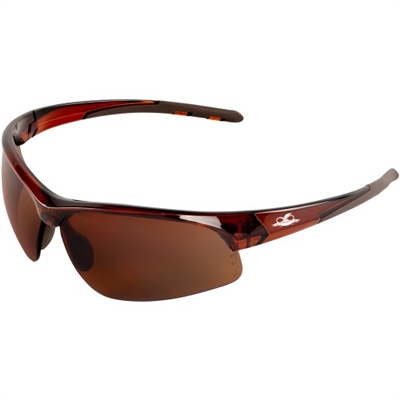 Bullhead 1678 Wahoo Brown Flash Mirror Safety Glasses