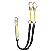 Safewaze FS578 High Profile Dual Leg Energy Absorbing Lanyard with Rings