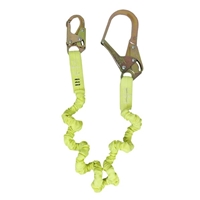 Safewaze FS595 Low Profile Elastic Absorbing Lanyard with Rebar Hook