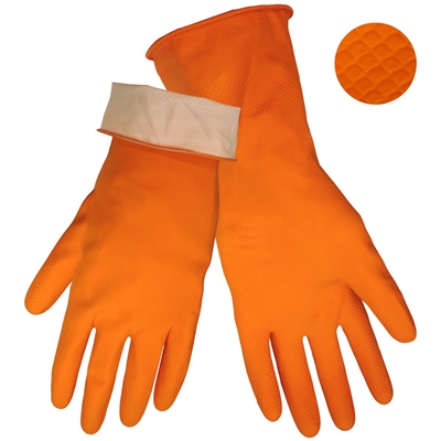 Global Glove 180F Orange Unsupported Latex Gloves