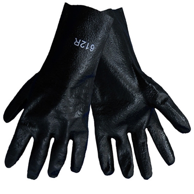 Global Glove 600 Rough Series Black PVC Gloves