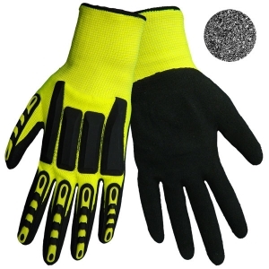 Global Glove CIA501MF High Vis Nitrile Coated Palm Gloves