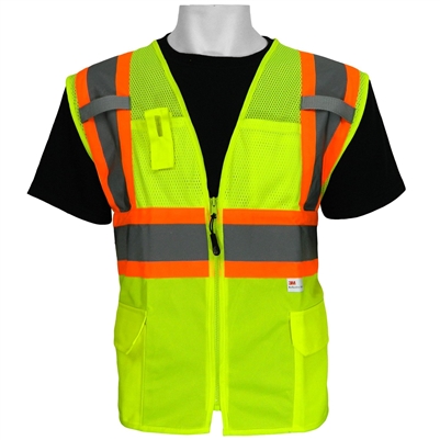 Global Glove GLO-0037 ANSI Class 2 Partial Mesh & Solid Vest