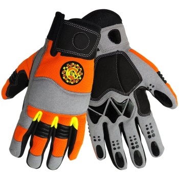 Global Glove HR5008 Mechanic Style Silicon Dotted Palm Gloves