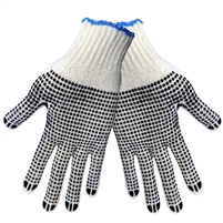 Global Glove Global Glove S65D2BW Poly/Cotton Dotted Gloves