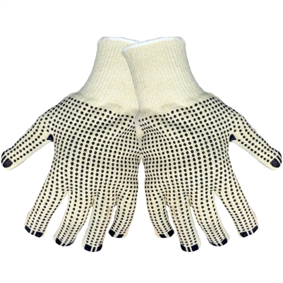 Global Glove T1250D2 Fabric Work Dotted Gloves