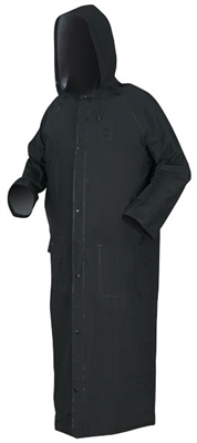 MCR Safety 267CX2 60" Black PVC/Poly Raincoat