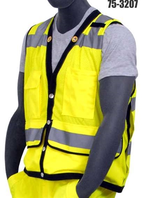 Majestic Glove 75-3207 Class 2 Hi-Vis Heavy Duty Vest