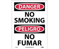 Danger No Smoking Sign-Bilingual