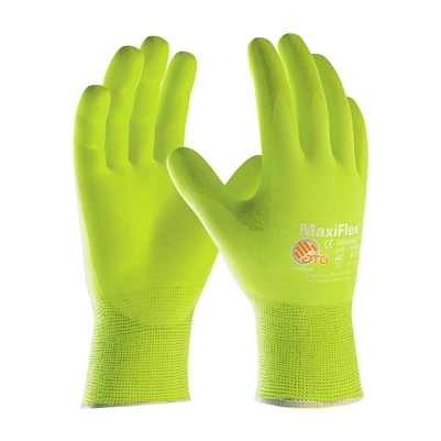 PIP 34-874FY MaxiFlex Ultimate Hi-Vis Coated Gloves