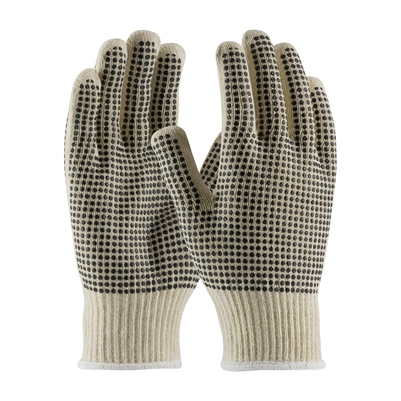 PIP 37-C2110PDD Cotton/Polyester Double Sided PVC Dotted Gloves