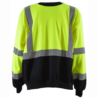 Petra Roc ANSI 107-2010 Class 3 Two Tone Black Bottom Crew Neck Sweatshirt