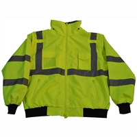 Petra Roc LBJ-C3 ANSI Class 3 Waterproof Bomber Jacket w/ Removable Liner