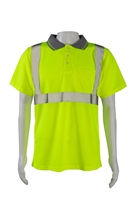 Petra Roc LPSS2 ANSI Class 2 Lime Mesh Short Sleeve polo-shirt