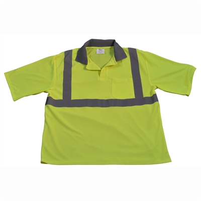Petra Roc LPSS2 ANSI Class 2 Lime Mesh Short Sleeve polo-shirt
