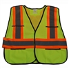 Petra Roc ANSI & CSA Public Safety Vest, Solid Front Mesh Back, "X" On Back