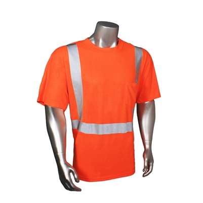 Radians HV-TS-P Hydrowick Safety Orange Solid T-Shirt